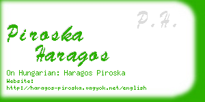 piroska haragos business card